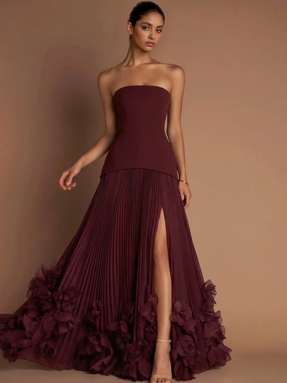 Azazie Marnie Wine Maxi Dress